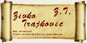 Živko Trajković vizit kartica